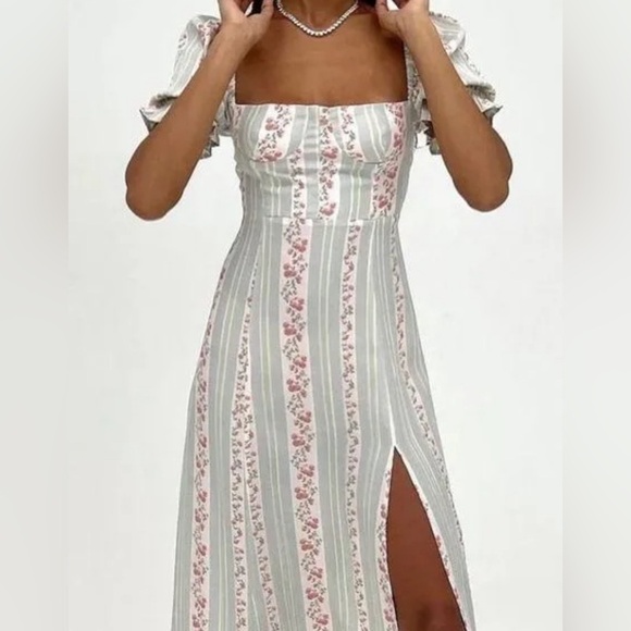 We Wore What Rosewood Midi Dress Size 14 NWT - Picture 7 of 12